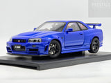 AUTOart Millennium Nismo Nissan Skyline R34 GT-R Z-Tune Bayside Blue 1:18 - Preowned