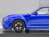AUTOart Millennium Nismo Nissan Skyline R34 GT-R Z-Tune Bayside Blue 1:18 - Preowned