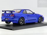AUTOart Millennium Nismo Nissan Skyline R34 GT-R Z-Tune Bayside Blue 1:18 - Preowned