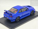 AUTOart Millennium Nismo Nissan Skyline R34 GT-R Z-Tune Bayside Blue 1:18 - Preowned