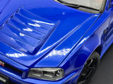 AUTOart Millennium Nismo Nissan Skyline R34 GT-R Z-Tune Bayside Blue 1:18 - Preowned