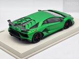 Make Up 2018 Lamborghini Aventador SVJ Matte Pearl Green / Carbon 1:18 - READ ***