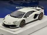 AUTOart 2018 Lamborghini Aventador SVJ Bianco Asopo Pearl White 1:18 - New