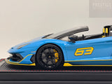 MR Collection SE 2018 Lamborghini Aventador SVJ Roadster Blu Cepheus 1:18 - Preowned