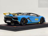 MR Collection SE 2018 Lamborghini Aventador SVJ Roadster Blu Cepheus 1:18 - Preowned