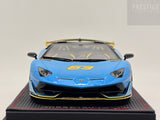 MR Collection SE 2018 Lamborghini Aventador SVJ Roadster Blu Cepheus 1:18 - Preowned