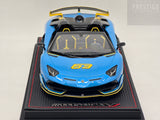MR Collection SE 2018 Lamborghini Aventador SVJ Roadster Blu Cepheus 1:18 - Preowned