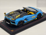 MR Collection SE 2018 Lamborghini Aventador SVJ Roadster Blu Cepheus 1:18 - Preowned