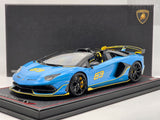 MR Collection SE 2018 Lamborghini Aventador SVJ Roadster Blu Cepheus 1:18 - Preowned