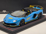 MR Collection SE 2018 Lamborghini Aventador SVJ Roadster Blu Cepheus 1:18 - Preowned