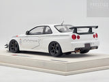 Eidolon 2021 Nissan Skyline R34 GT-R BNR34 V-Spec N1 Autosalo Mine's White 1:18 - New