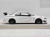 Eidolon 2021 Nissan Skyline R34 GT-R BNR34 V-Spec N1 Autosalo Mine's White 1:18 - New