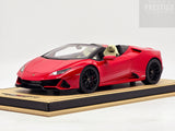 MR Collection Lamborghini Huracan Evo Spyder Rosso Bia Red Metallic 1:18 - Used