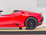 MR Collection Lamborghini Huracan Evo Spyder Rosso Bia Red Metallic 1:18 - Used