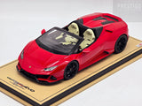 MR Collection Lamborghini Huracan Evo Spyder Rosso Bia Red Metallic 1:18 - Used