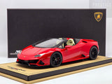 MR Collection Lamborghini Huracan Evo Spyder Rosso Bia Red Metallic 1:18 - Used