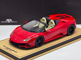 MR Collection Lamborghini Huracan Evo Spyder Rosso Bia Red Metallic 1:18 - Used