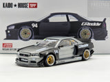 CHASE CAR! Kaido House Nissan Skyline R34 GT-R Carbon GReddy V2 - 1:64 - New