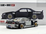 CHASE CAR! Kaido House Nissan Skyline R34 GT-R Carbon GReddy V2 - 1:64 - New
