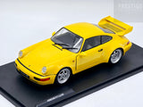 Solido 1990 Porsche 911 Carrera 3.8 RS (964) Yellow 1:18 - New