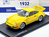 Solido 1990 Porsche 911 Carrera 3.8 RS (964) Yellow 1:18 - New