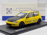 Solido 1991 Honda Civic Spoon Version EG6 Yellow Carnival 1:18 - New