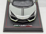 MR Collection 2025 Lamborghini Revuelto Grigio Hati w Verde Scandal Livery 1:18 - New