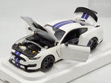 AUTOart Ford Shelby GT-350R Oxford White with Blue Stripes 72931 1:18 - READ / NEW