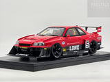 GT Spirit Nissan Skyline R34 GT-R LB Works Super Silhouette Red/Black 1:18 - New