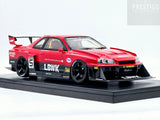GT Spirit Nissan Skyline R34 GT-R LB Works Super Silhouette Red/Black 1:18 - New