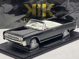 KK-Scale 1963 Lincoln Continental Convertible Black w White Roof, Bad Boys 1:18 - New