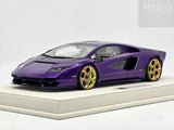 Eidolon 2022 Lamborghini Countach LPI800-4 Viola Pasifae w Gold Wheels 1:18 - New