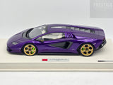 Eidolon 2022 Lamborghini Countach LPI800-4 Viola Pasifae w Gold Wheels 1:18 - New