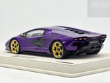 Eidolon 2022 Lamborghini Countach LPI800-4 Viola Pasifae w Gold Wheels 1:18 - New