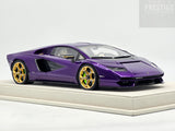 Eidolon 2022 Lamborghini Countach LPI800-4 Viola Pasifae w Gold Wheels 1:18 - New