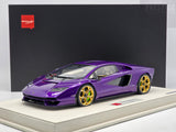 Eidolon 2022 Lamborghini Countach LPI800-4 Viola Pasifae w Gold Wheels 1:18 - New