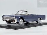KK-Scale 1963 Lincoln Continental Convertible Blue Metallic w Roof, Lincoln Lawyer 1:18 - New