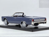 KK-Scale 1963 Lincoln Continental Convertible Blue Metallic w Roof, Lincoln Lawyer 1:18 - New