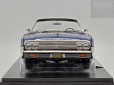 KK-Scale 1963 Lincoln Continental Convertible Blue Metallic w Roof, Lincoln Lawyer 1:18 - New