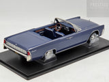 KK-Scale 1963 Lincoln Continental Convertible Blue Metallic w Roof, Lincoln Lawyer 1:18 - New