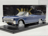 KK-Scale 1963 Lincoln Continental Convertible Blue Metallic w Roof, Lincoln Lawyer 1:18 - New