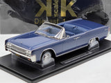 KK-Scale 1963 Lincoln Continental Convertible Blue Metallic w Roof, Lincoln Lawyer 1:18 - New