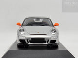 Minichamps 2007 Porsche 911 GT3 RS 997 Coupe Silver Metallic / Orange 1:18 - New
