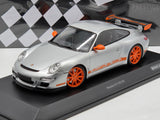 Minichamps 2007 Porsche 911 GT3 RS 997 Coupe Silver Metallic / Orange 1:18 - New