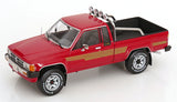 *PRE ORDER* KK-Scale 1985 Toyota Hilux SR5 Space Cab 4x4 Red / Gold 1:18 - New