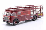 * PRE ORDER * 1957 Fiat 642 RN2 Bartoletti Ferrari Race Car Transporter Dark Red 1:18 - New