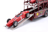 * PRE ORDER * 1957 Fiat 642 RN2 Bartoletti Ferrari Race Car Transporter Dark Red 1:18 - New