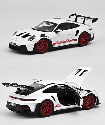 *PRE ORDER * 2022 Porsche 911 GT3 RS 992 White with Red Accents 1:18 Scale - New
