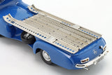 * PRE ORDER * Werk83 1955 Mercedes Benz Blue Wonder Race Transporter & W196 F1 Plain Body Car 1:18 Set - New
