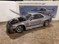 AUTOart Nissan Skyline R34 GTR S-Tune S1 Athlete Silver 1:18 Scale Model Car